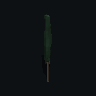 A low poly italian cypress tree made with PolyMason